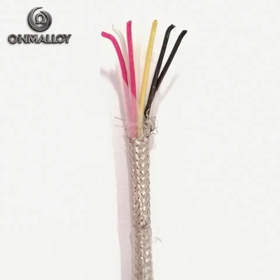 Nickel Pleated Copper Extension Cable RTD PT100 PFA Insulated SUS Sheath 6 Cores 2 Pairs