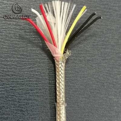 Nickel Pleated Copper Extension Cable RTD PT100 PFA Insulated SUS Sheath 6 Cores 2 Pairs