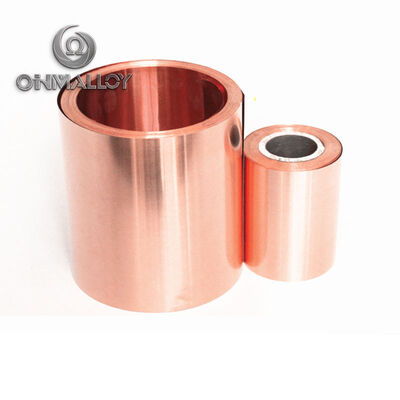 0.05mm*50mm রেড কপার ফয়েল 99.9% Cu মোবাইল ফোনের প্রধান বোর্ডের জন্য খাঁটি তামা ফয়েল